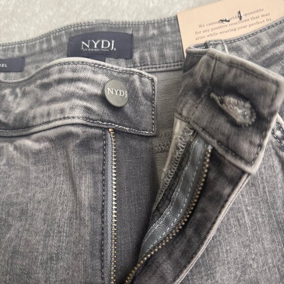 NYDJ Jemma Barrel Jeans Creekside High-Rise Lift Tuck Technology Women 14 Gray - Picture 12 of 15
